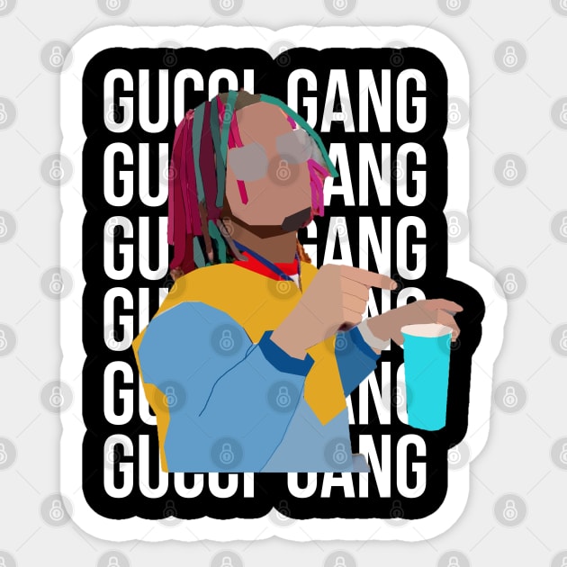 Lil Pump - Gucci Gang Sticker by xavierjfong